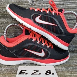 Nike Flex Trainer 4 Running Shoes 643083-002 Black Pink Women Size 6
